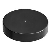 53/400 Smooth Black Lid with Foam Liner - 1300/Case