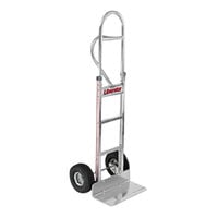 B&P Manufacturing Liberator 600 lb. Straight Back Hand Truck with Vertical-Grip Straight Loop Handle, 18" x 19" Nose Plate, and 10" D5 Pneumatic Wheels A8-B1-C6-D5