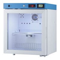 Summit Appliance ACR162G EQTemp ACR Series 1.58 Cu. Ft. White / Blue Compact Glass Door Reach-In Medical Refrigerator - 115V