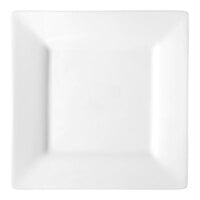 10 Strawberry Street WTR-7SQ Whittier 7 1/4" White Square Porcelain Salad / Dessert Plate - 24/Case