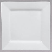 10 Strawberry Street WTR-12SQ Whittier Squares 11 5/8 inch White Square Porcelain Charger Plate - 6/Case