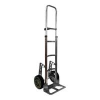 B&P Manufacturing Liberator 600 lb. Curved Back Hand Truck with Single-Pin Square-Loop Handle, 10" D6SS Wheels, and Stair Climbers A5-B5-C2-D6SS-E1E
