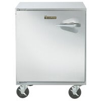 Traulsen UHT32-L-SB 32 inch Undercounter Refrigerator with Left Hinged Door and Stainless Steel Back
