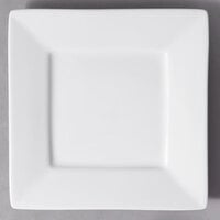 10 Strawberry Street WTR-6SQ Whittier 6 3/8" White Square Porcelain Bread & Butter Plate - 36/Case