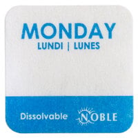 Noble Products Monday 1" Dissolvable Day of the Week Label - 1000/Roll