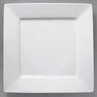10 Strawberry Street WTR-16SQ Whittier 16 inch White Porcelain Square Platter - 4/Case