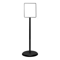 United Visual Products 8 1/2" x 11" Black Single-Sided Pedestal Sign Holder