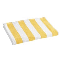 Oxford Playa Cabana 30" x 60" Yellow Stripes Cotton / Polyester Pool Towel 10.5 lb.