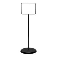 United Visual Products 14" x 11" Black Single-Sided Pedestal Sign Holder