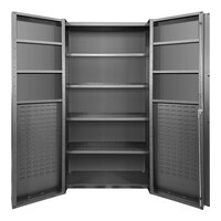 Valley Craft 14 Gauge 48" x 24" x 84" 4-Shelf Steel Storage Cabinet with 4" Deep Doors and Door Shelves F87972A8