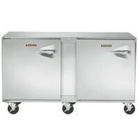 Traulsen ULT60-LL-SB 60" Undercounter Freezer with Left Hinged Doors and Stainless Steel Back