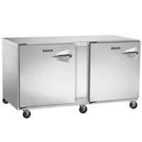 Traulsen ULT60-LL-SB 60 inch Undercounter Freezer with Left Hinged Doors and Stainless Steel Back