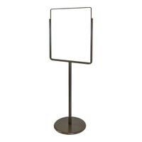 United Visual Products 22" x 28" Bronze Single-Sided Pedestal Sign Holder