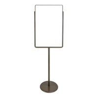 United Visual Products 24" x 36" Bronze Single-Sided Pedestal Sign Holder