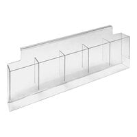 United Visual Products 20" x 9" Clear Acrylic 5-Pocket Book Holder for Open Face Pedestal Boards