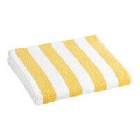 Oxford Playa Cabana 30" x 70" Yellow Stripes Cotton / Polyester Pool Towel 15 lb.