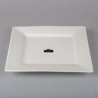 10 Strawberry Street WTR-10SQ Whittier 10 inch White Square Porcelain Plate - 12/Case