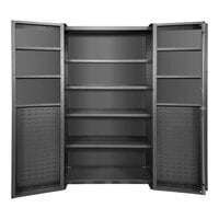 Valley Craft 14 Gauge 48" x 24" x 78" 4-Shelf Steel Storage Cabinet with 4" Deep Doors and Door Shelves F89100