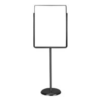 United Visual Products 22" x 28" Black Single-Sided Pedestal Sign Holder