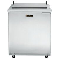 Traulsen UST328-L-SB 32" 1 Left Hinged Door Stainless Steel Back Refrigerated Sandwich Prep Table
