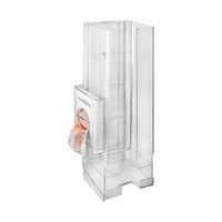 Hospeco Comfort Plus CPD Clear Plastic Surface-Mount No Coin Dual Sanitary Napkin / Tampon Dispenser