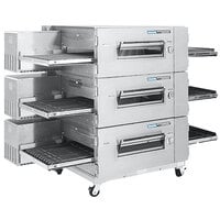 Lincoln Impinger 1600 Series FastBake Low-Profile Natural Gas Triple Stacked Conveyor Oven, Right to Left Operation - 330,000 BTU