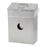 Hospeco Scensibles CDSS Stainless Steel Surface-Mounted Dual Access Sanitary Napkin Receptacle and Disposal Bag Dispenser