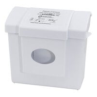 Hospeco Scensibles CDW White Plastic Surface-Mounted Dual Access Sanitary Napkin Receptacle and Disposal Bag Dispenser