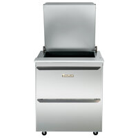 Traulsen UST3212-D-SB 32" 2 Drawer Stainless Steel Back Refrigerated Sandwich Prep Table