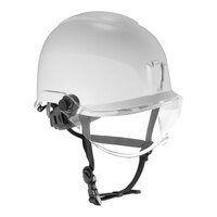Ergodyne Skullerz 8974V White Type 1 Class E Safety Helmet with Clear Visor Kit and 6-Point Ratchet Suspension 60215