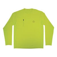 Ergodyne Chill-Its 6689 Hi-Vis Lime Evaporative Cooling Long Sleeve Shirt with UV Protection