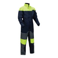 Ergodyne N-Ferno 6475 Navy / Hi-Vis Yellow Insulated Freezer Coveralls with Reflective Accents 41241