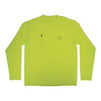 Ergodyne Chill-Its 6689 Hi-Vis Lime Evaporative Cooling Long Sleeve Shirt with UV Protection 12144 - Large