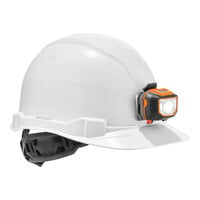 Ergodyne Skullerz 8970LED White Type 1 Class E Premium Cap-Style Hard Hat with LED Light and 4-Point Ratchet Suspension 60142