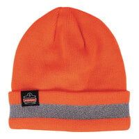 Ergodyne N-Ferno 6803 Hi-Vis Orange Cuffed Reflective Rib Knit Winter Hat 16865