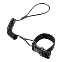 Ergodyne Squids 3157 2 lb. Black Coiled Hard Hat Lanyard with Buckle 19156