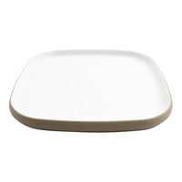cheforward by GET Hatch 12" Square Touch of Honey Melamine Plate - 8/Case