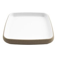 cheforward by GET Hatch 6 1/2" Square Touch of Honey Melamine Plate - 24/Case