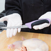 Mercer Culinary M23820PU Millennia® 6 inch Curved Stiff Boning Knife with Purple Handle