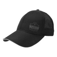 Ergodyne Chill-Its 8937 Black Performance Evaporative Cooling Baseball Hat 12604
