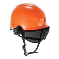 Ergodyne Skullerz 8974V Orange Type 1 Class E Safety Helmet with Smoke Visor Kit and 6-Point Ratchet Suspension 60218