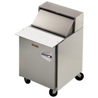Traulsen UPT328-L-SB 32" 1 Left Hinged Door Stainless Steel Back Refrigerated Sandwich Prep Table