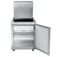 Traulsen UPT276-R-SB 27 inch 1 Right Hinged Door Stainless Steel Back Refrigerated Sandwich Prep Table