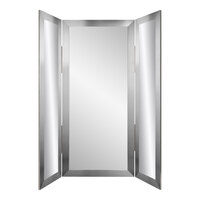 BrandtWorks 64" x 71" Silver Trifold Dressing Mirror