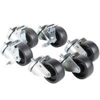 Traulsen CK23 4 inch Swivel Casters for 60 inch and 72 inch U-Series Refrigerators and Freezers - 6/Set