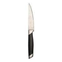 Varick from Steelite International 10" 18/0 Serrated Stainless Steel Steak Knife with Black POM Handle - 12/Case