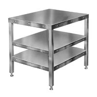 Hobart CUTTER-TABLE4 27" x 32" Table with 2 Shelves for Food Cutters