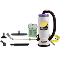 ProTeam 107113 6 Qt. Super QuarterVac HEPA Backpack Vacuum Cleaner with 107099 Xover Performance Floor Tool Kit C - 120V