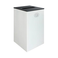 Busch Systems Spectrum 101137 24 Gallon White Powder-Coated Steel Decorative Paper Receptacle