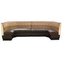 American Tables & Seating 88" Long Plain Fully Upholstered Corner Booth 1/2 Circle - 48" High